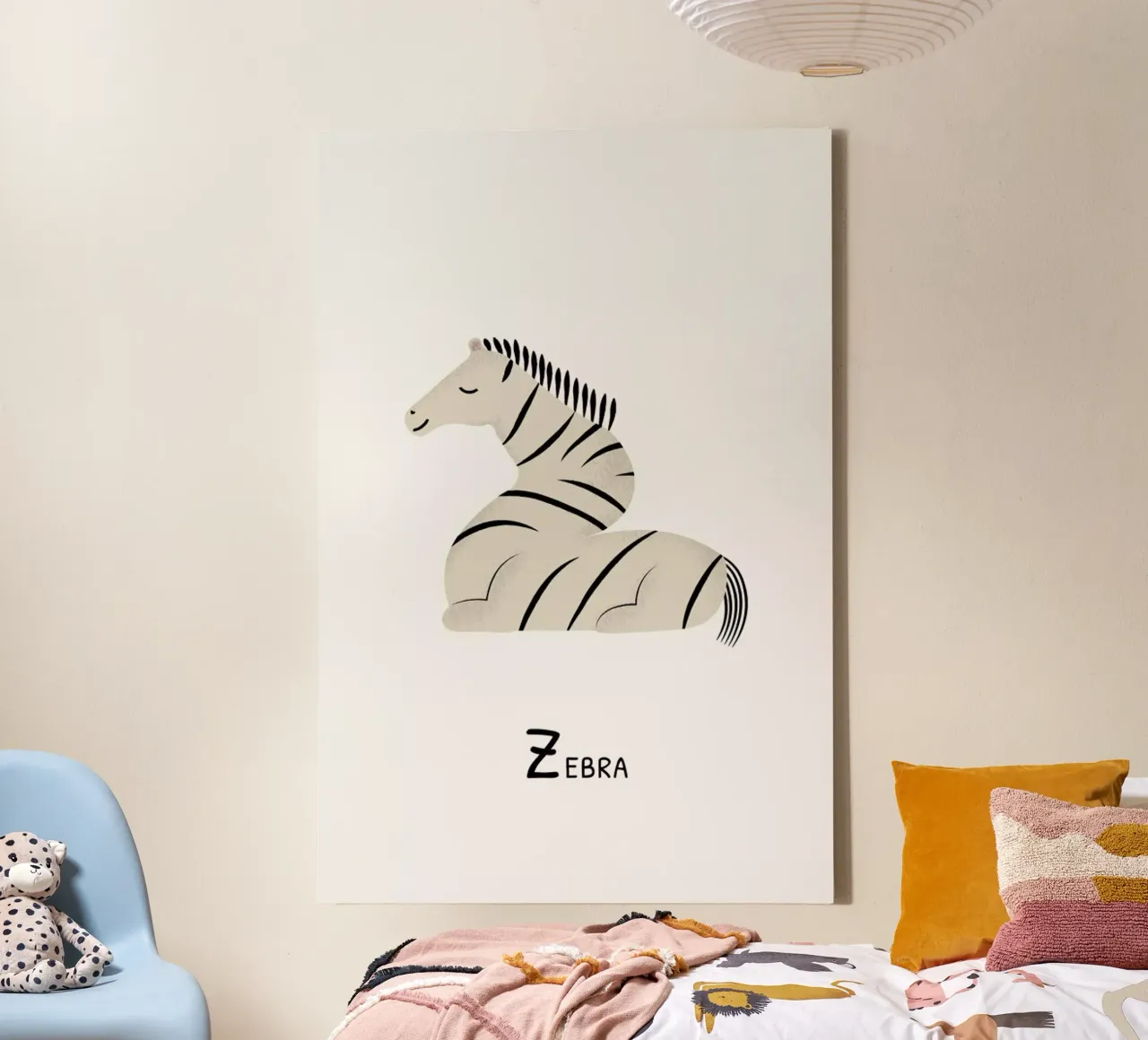 Z for Zebra Leinwand von Little Flourishes