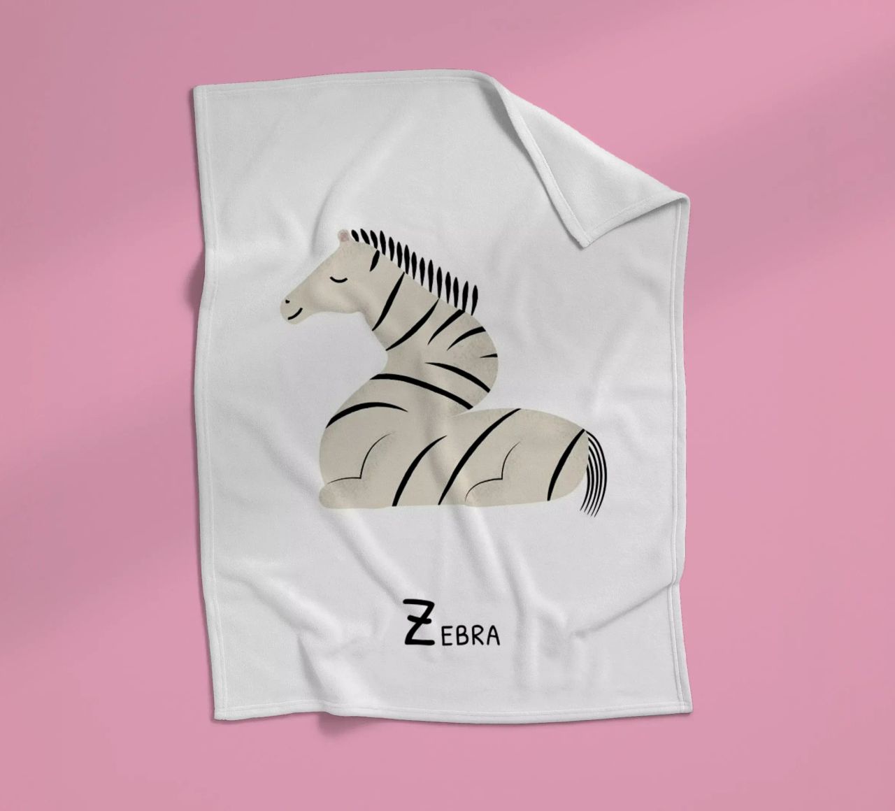 Z for Zebra coperta in pile da Little Flourishes