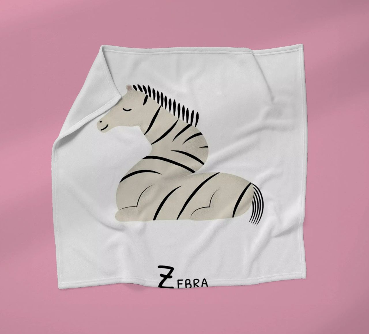 Z for Zebra coperta in pile da Little Flourishes