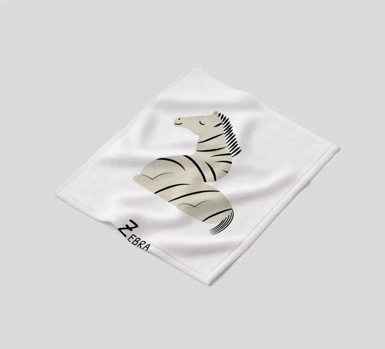 Z for Zebra coperta in pile da Little Flourishes