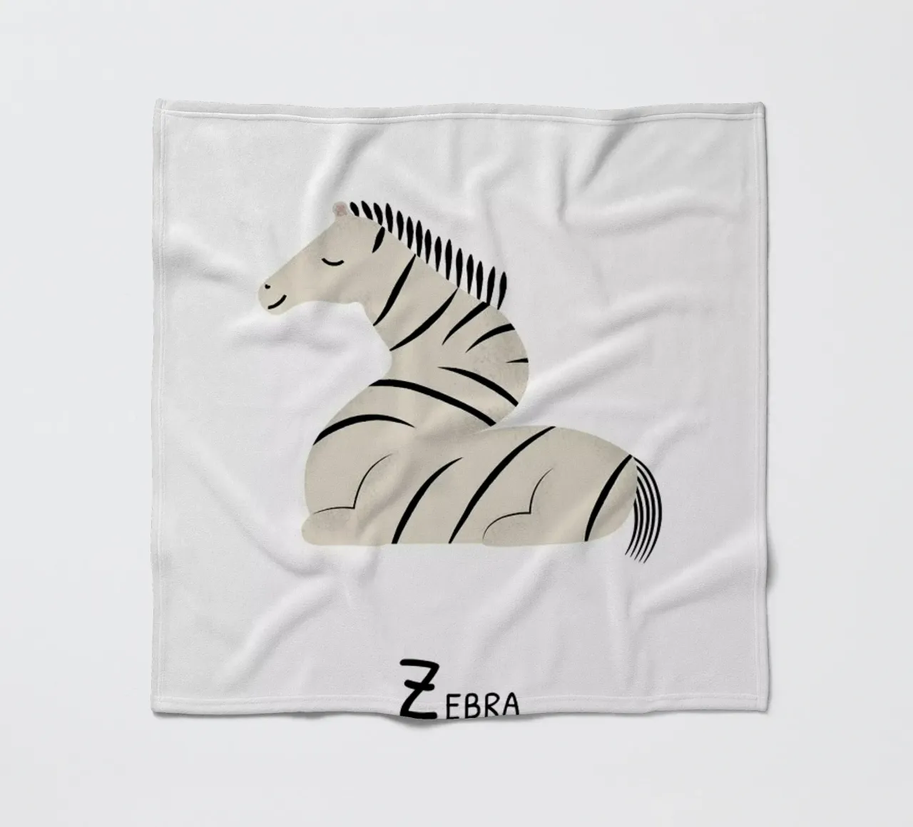 Z for Zebra fleece blanket by Little Flourishes
