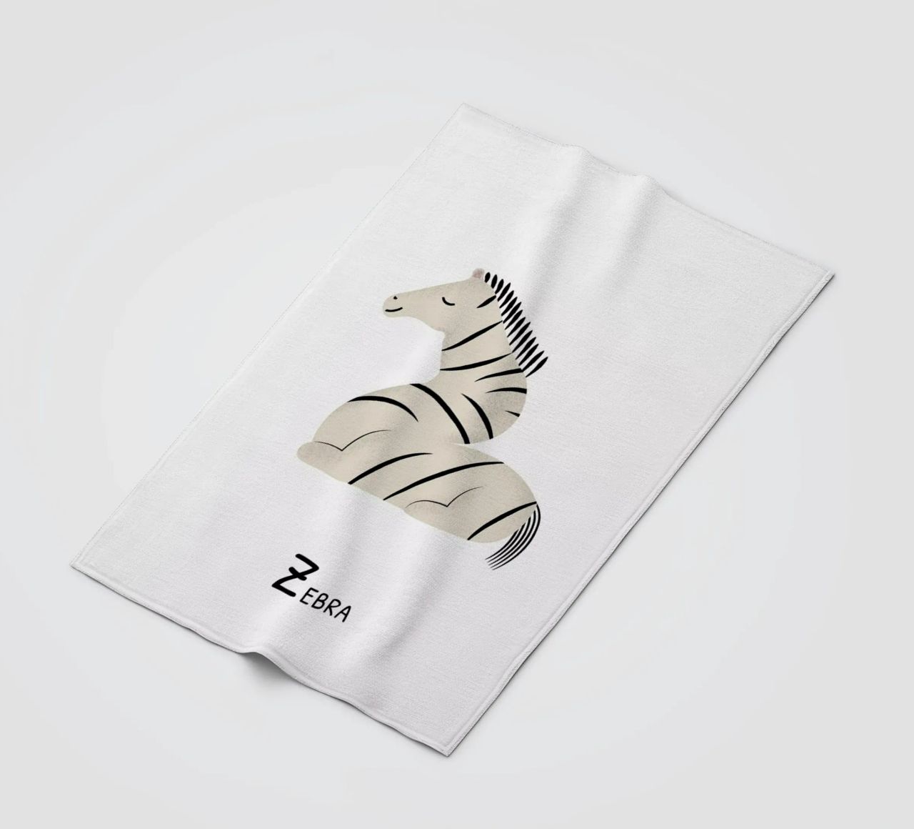 Z for Zebra coperta in pile da Little Flourishes