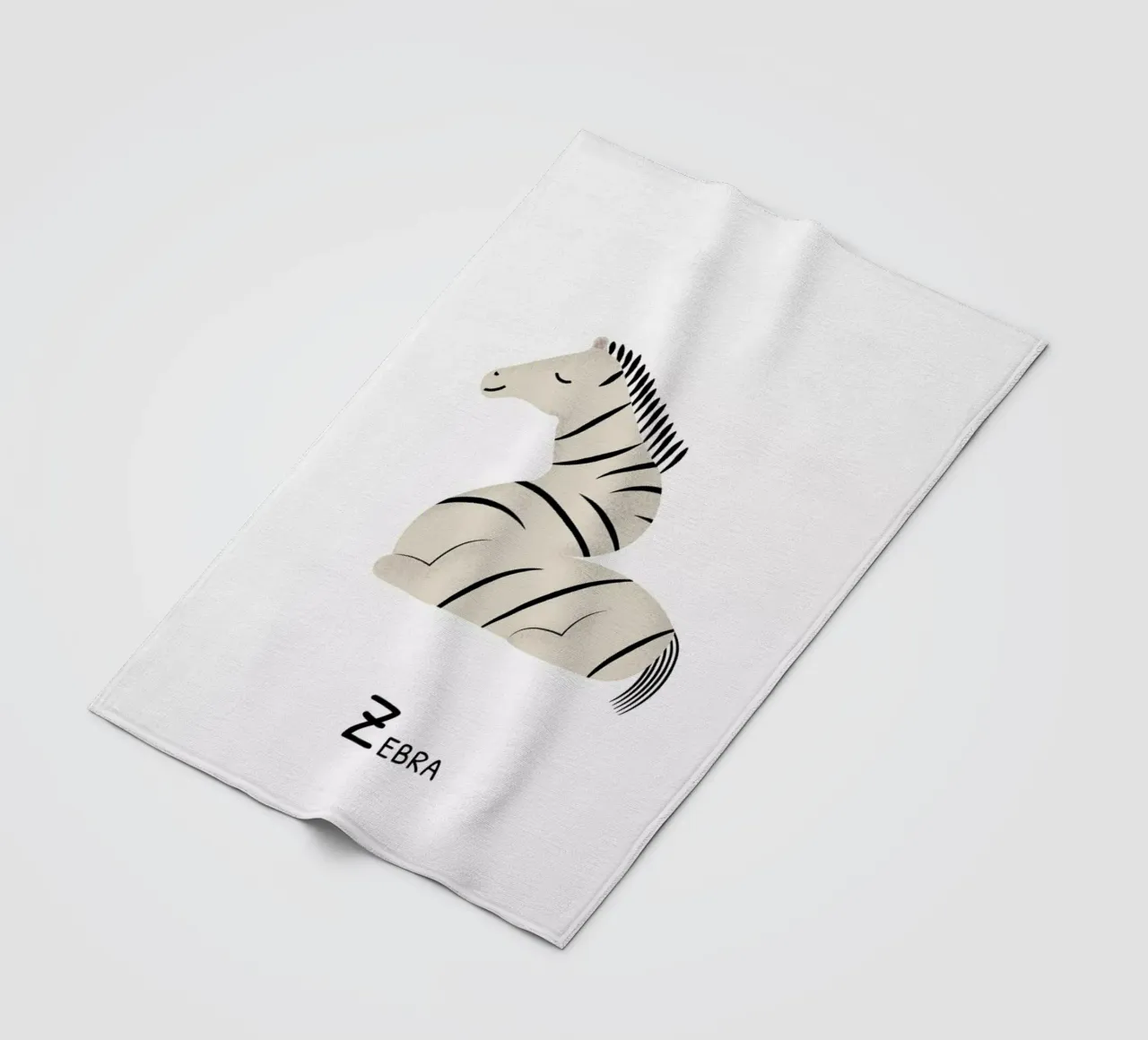 Z for Zebra fleece blanket by Little Flourishes