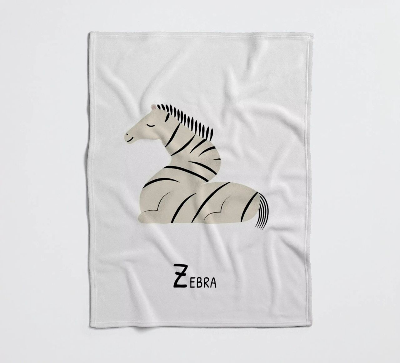 Z for Zebra coperta in pile da Little Flourishes