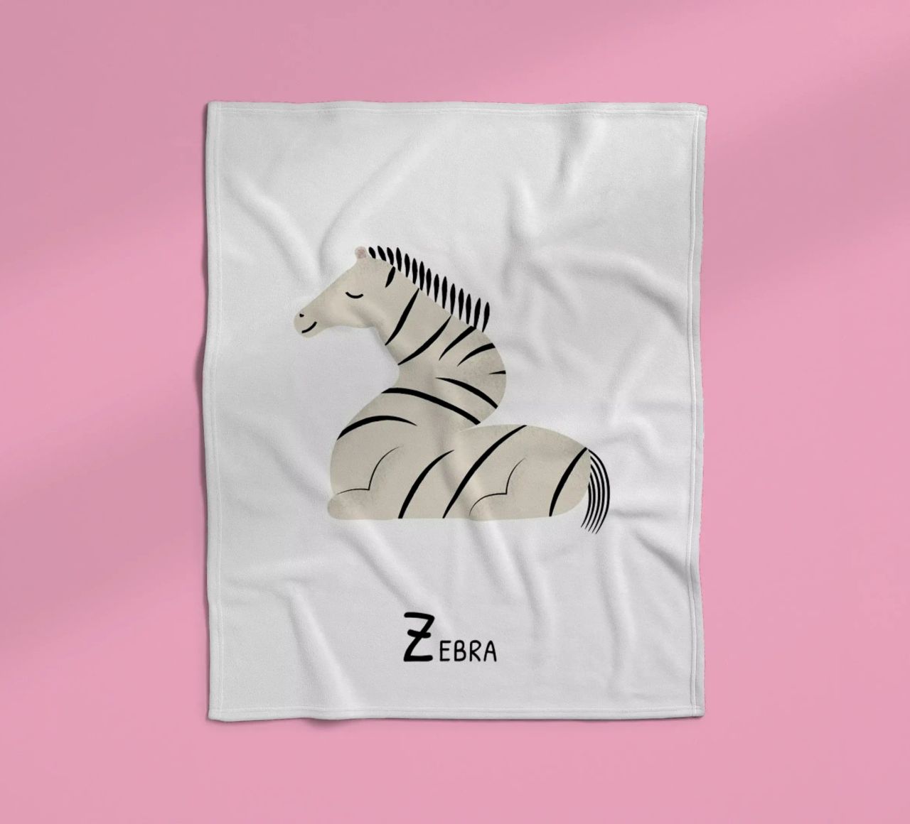 Z for Zebra coperta in pile da Little Flourishes
