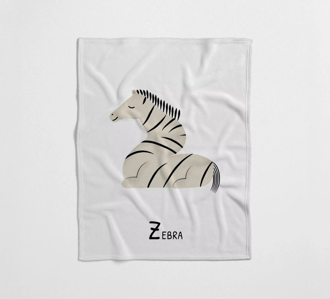 Z for Zebra coperta in pile da Little Flourishes