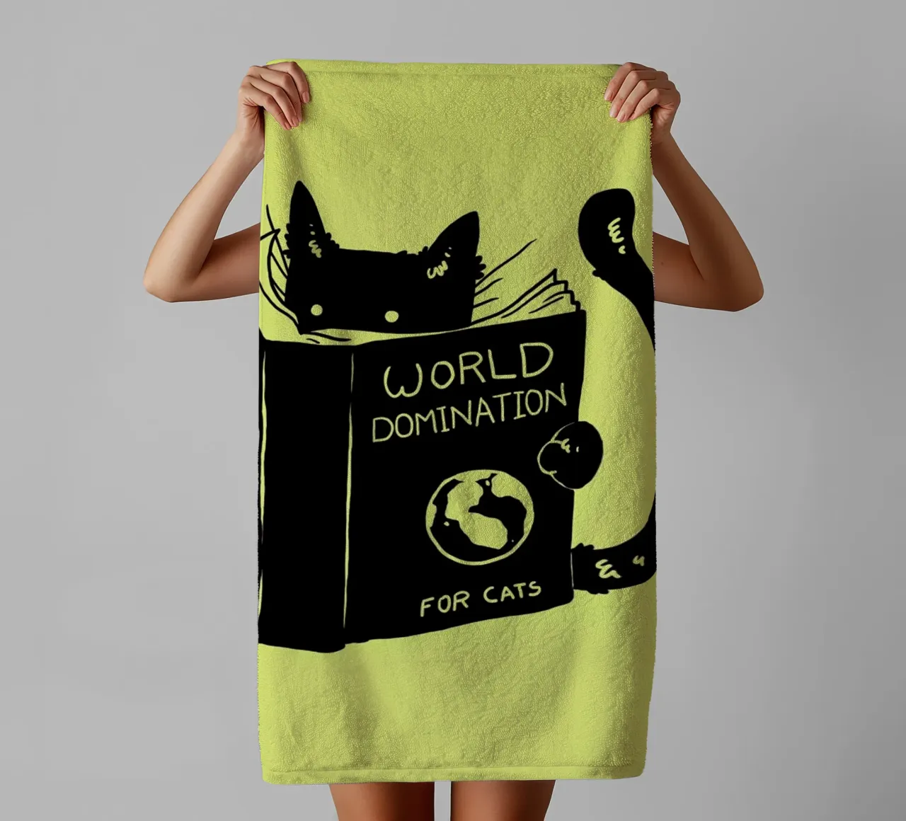 World Domination for Cats serviette de bain de Tobe Fonseca