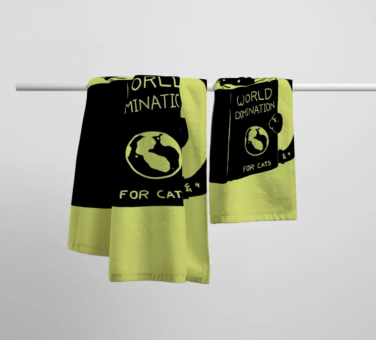 World Domination for Cats serviette de bain de Tobe Fonseca