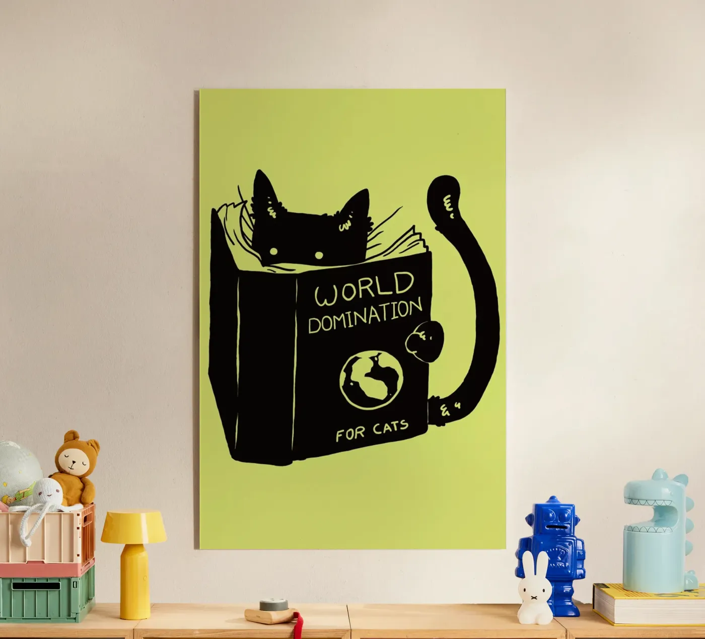 World Domination for Cats plexiglass da Tobe Fonseca