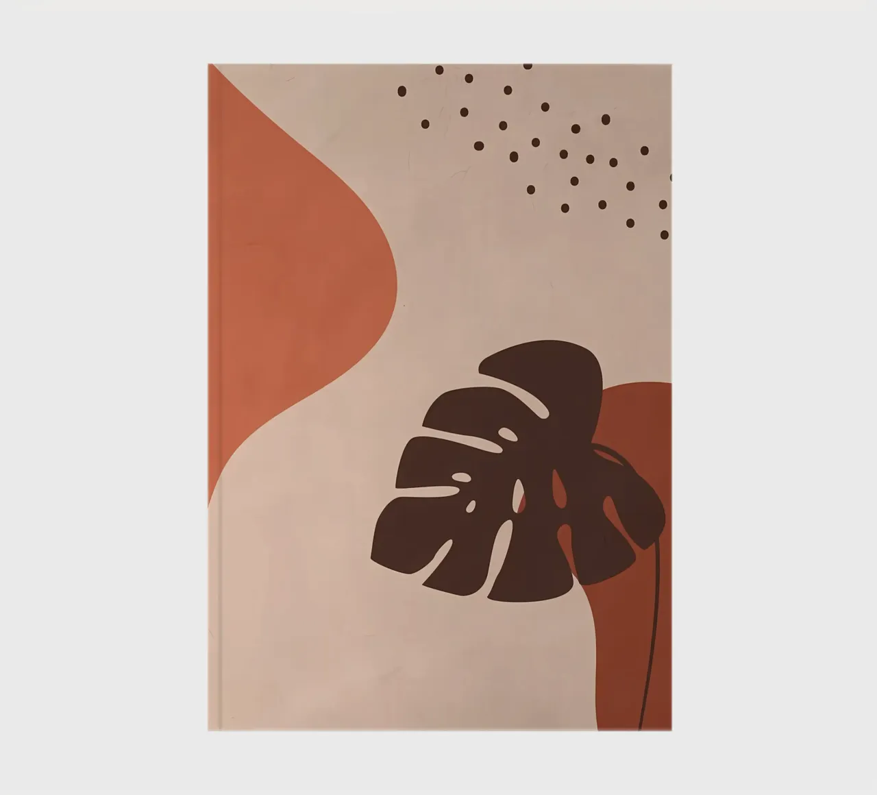 Abstract Art Monstera notebook by Rebecca Clark Wyrick