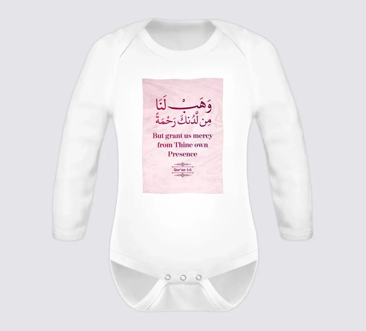 Surat Al Imran Versetto 8 body neonato maniche lunghe da Albert S Jacob