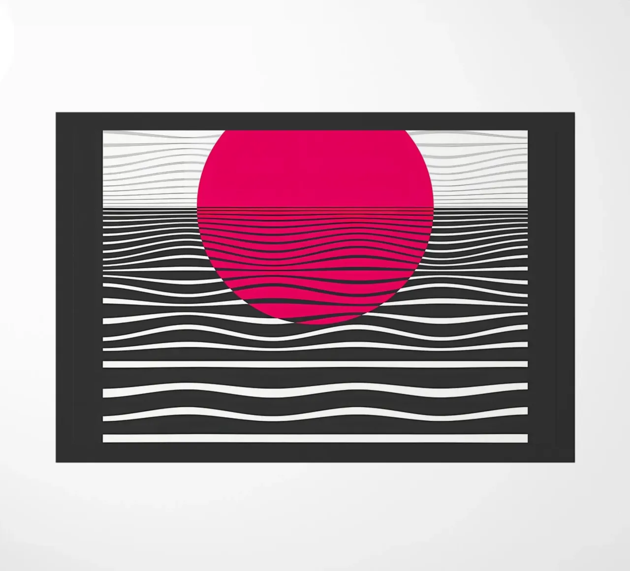 Red Sunset Waves doormat by James M Coyle
