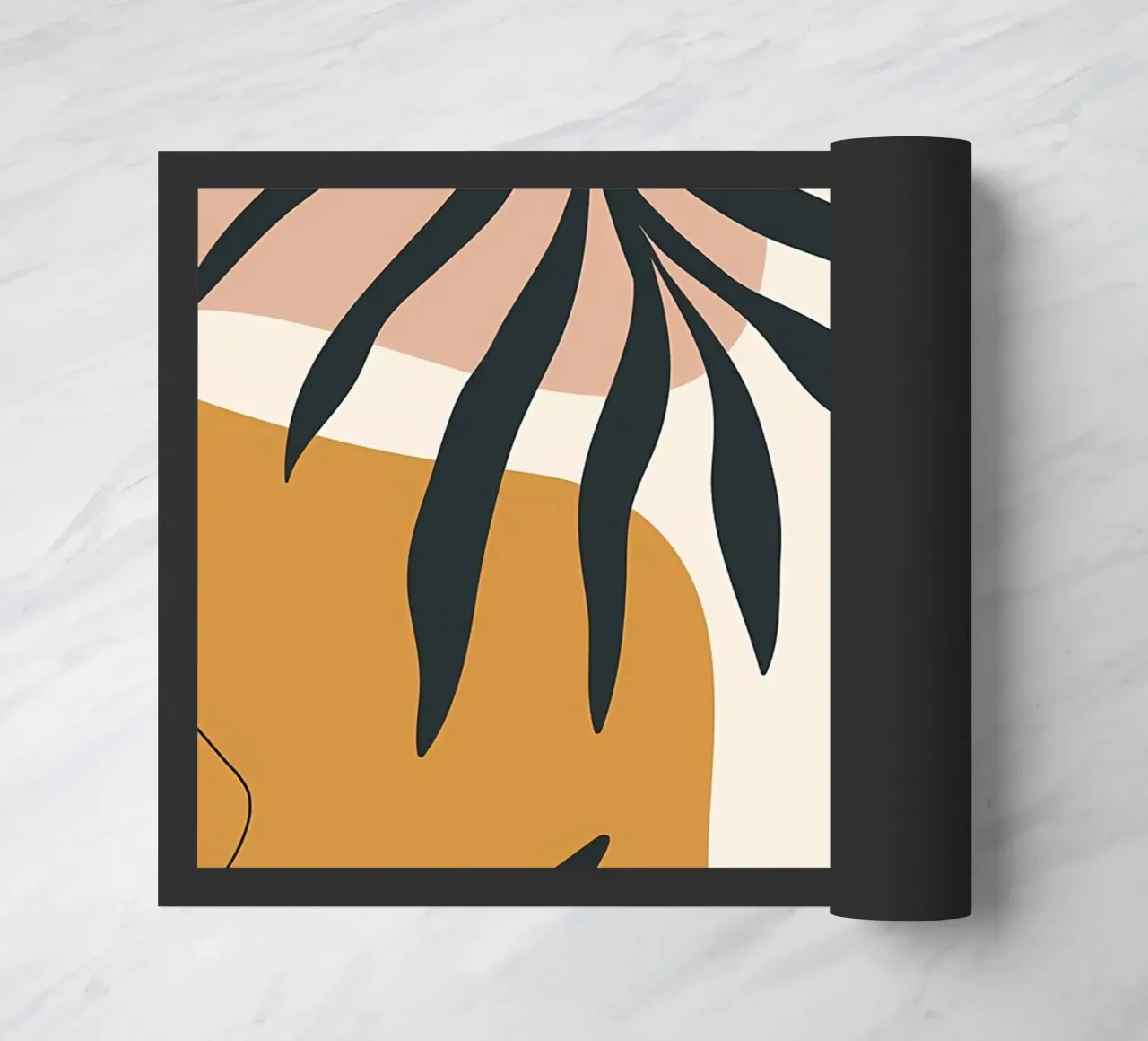 Minimal Leaf doormat by Rebecca Clark Wyrick