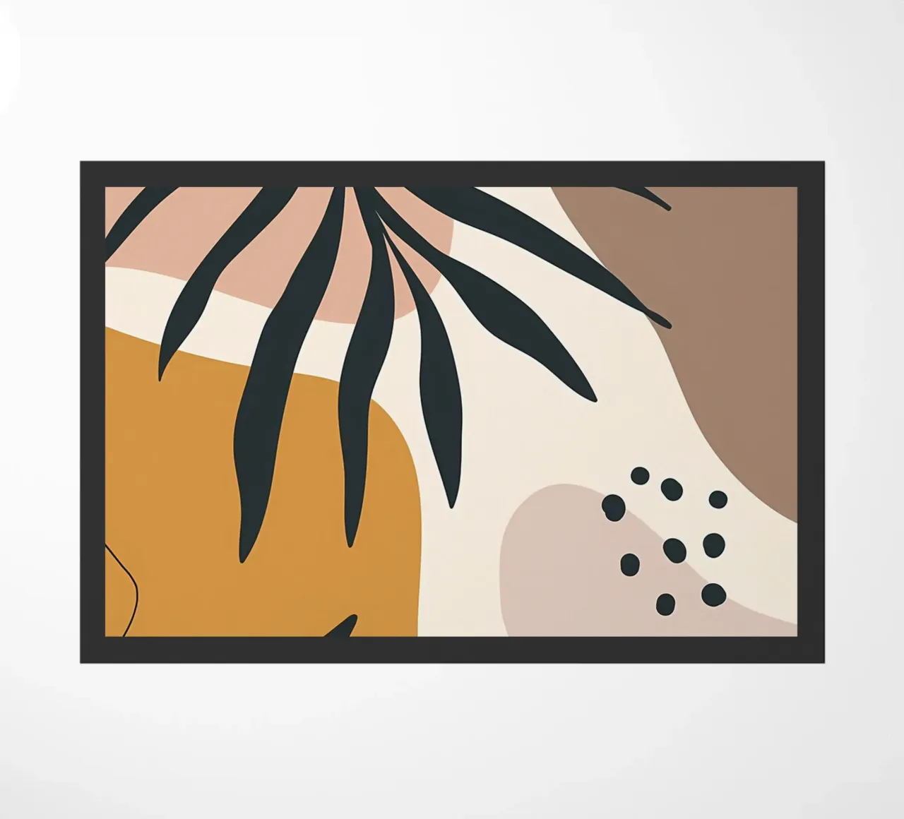 Minimal Leaf doormat by Rebecca Clark Wyrick