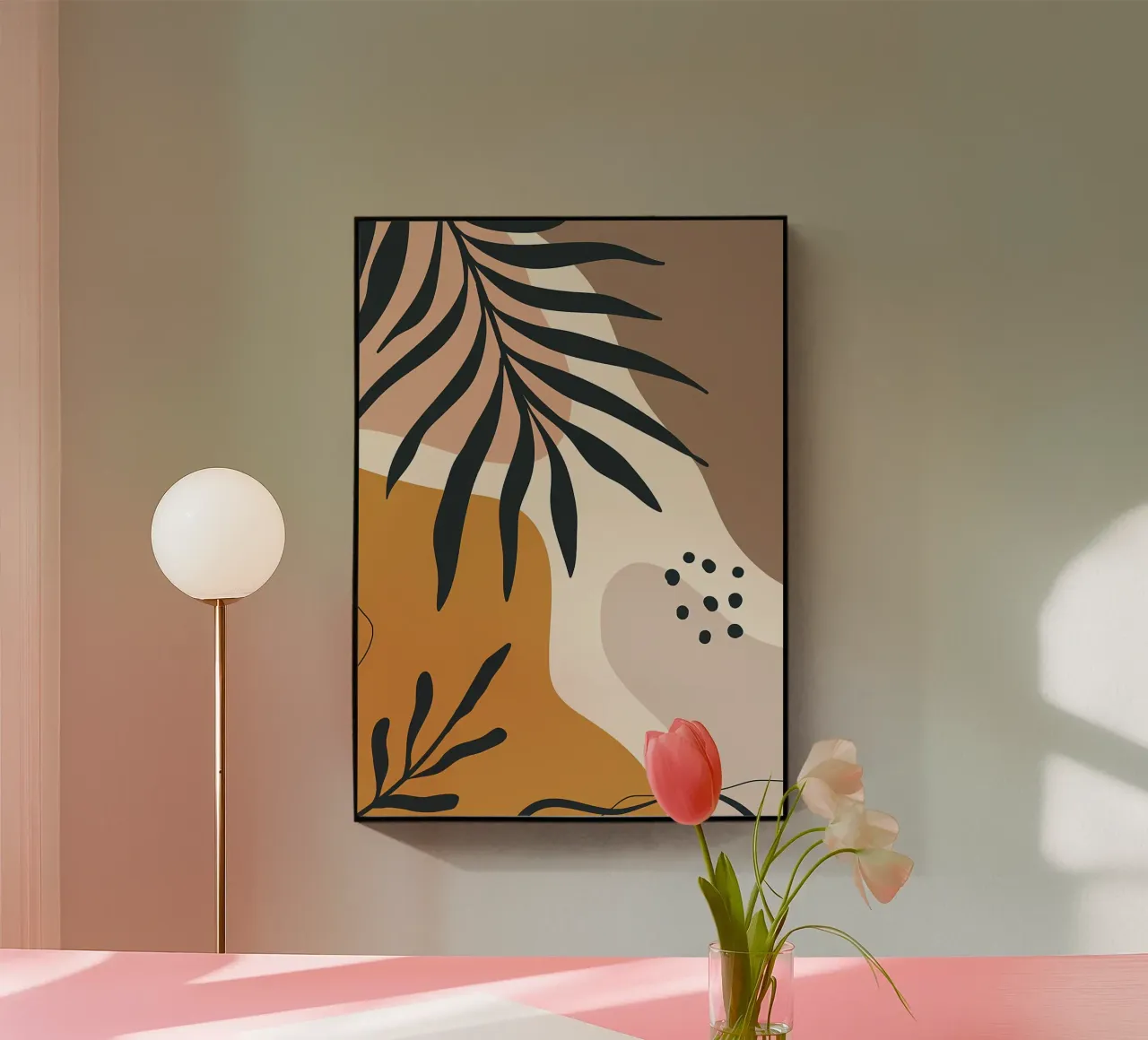 Feuille minimale plexiglas de Rebecca Clark Wyrick