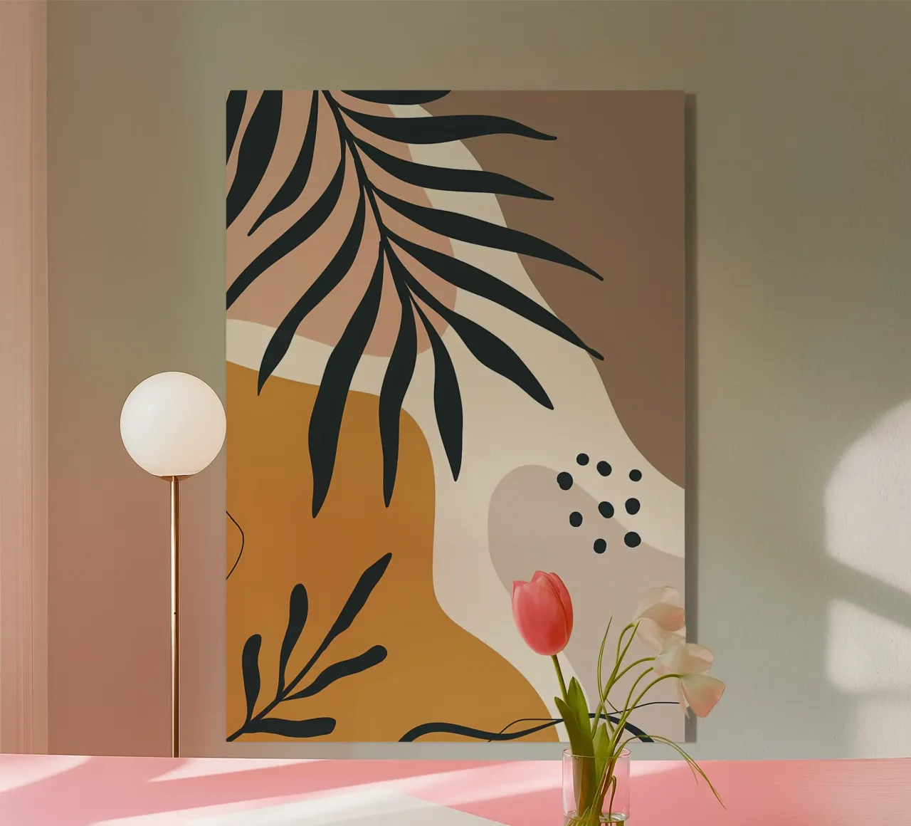 Feuille minimale plexiglas de Rebecca Clark Wyrick
