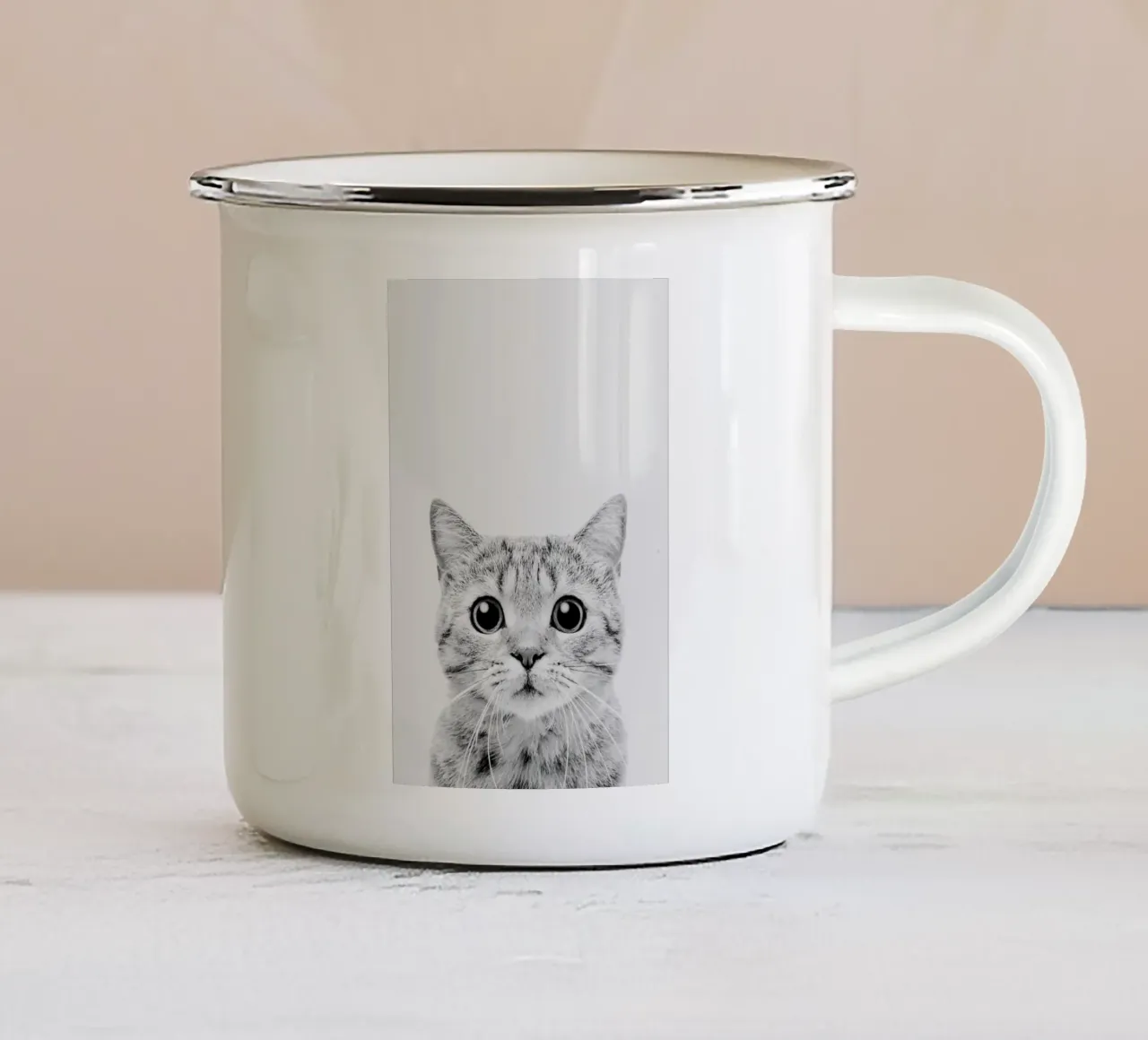 Kitten Classic tazza in smalto da Paws & Claws