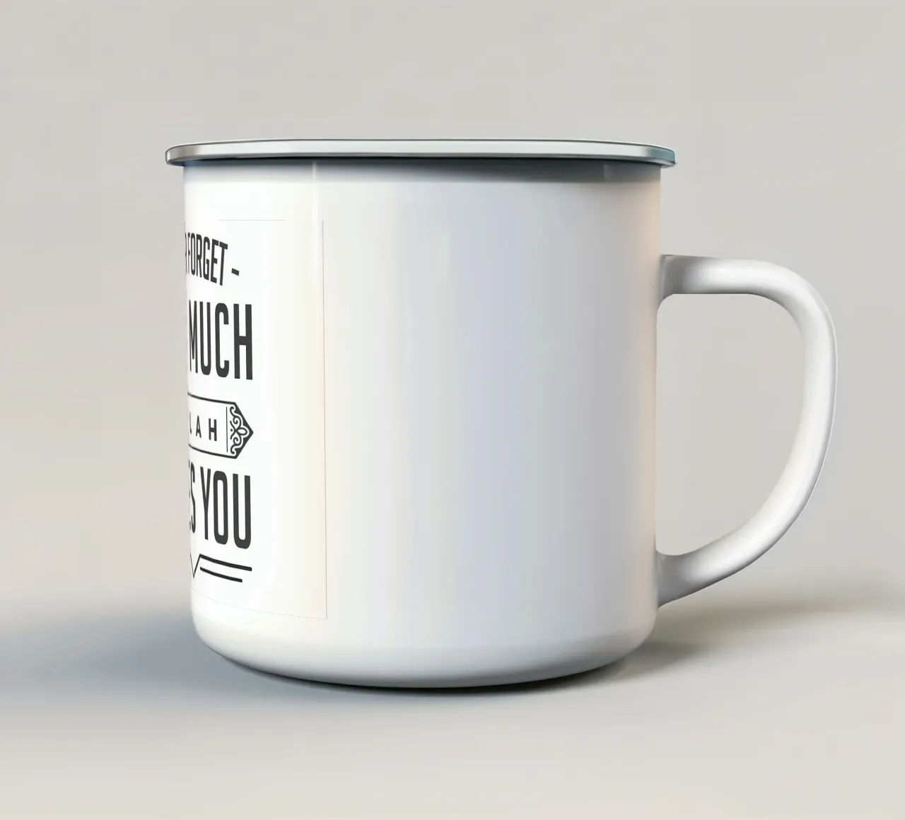 Allah vi ama tazza in smalto da Albert S Jacob