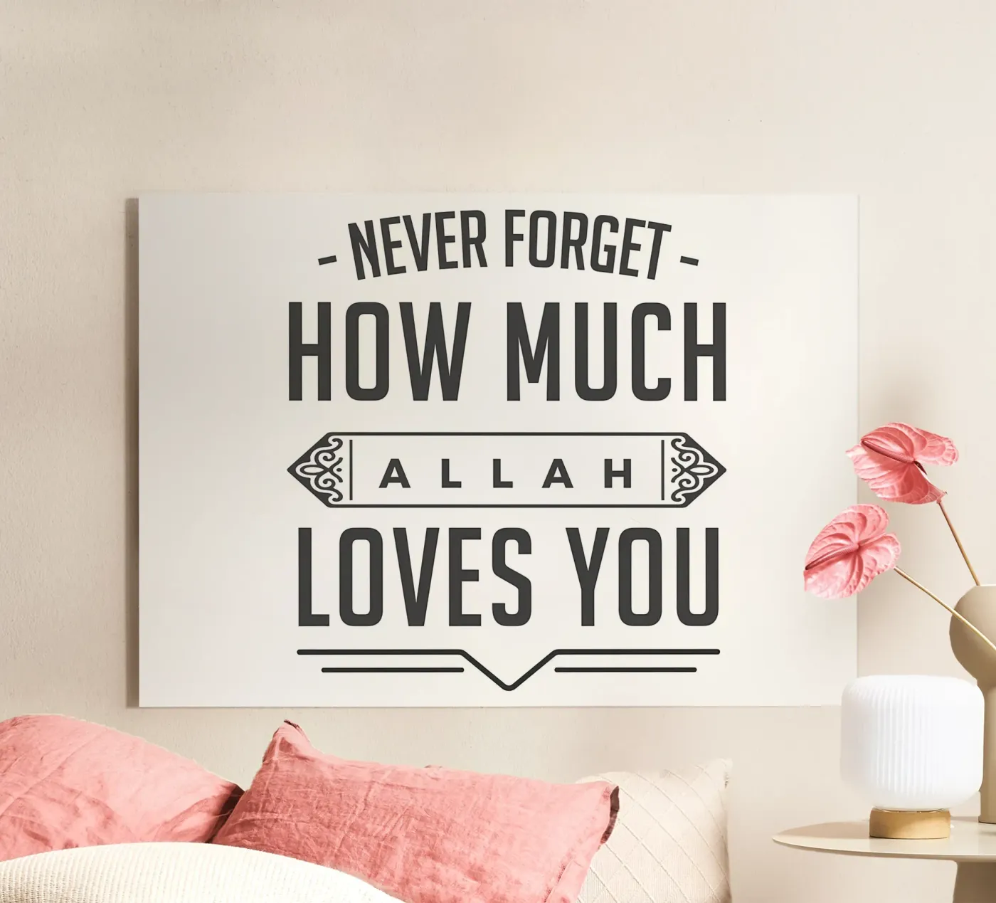 Allah houdt van je acryl van Albert S Jacob