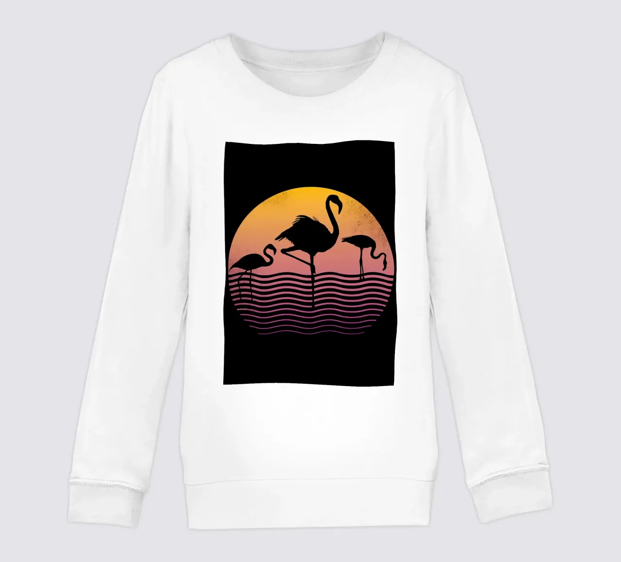 Coucher de soleil sur les flamants sweat enfant de James M Coyle