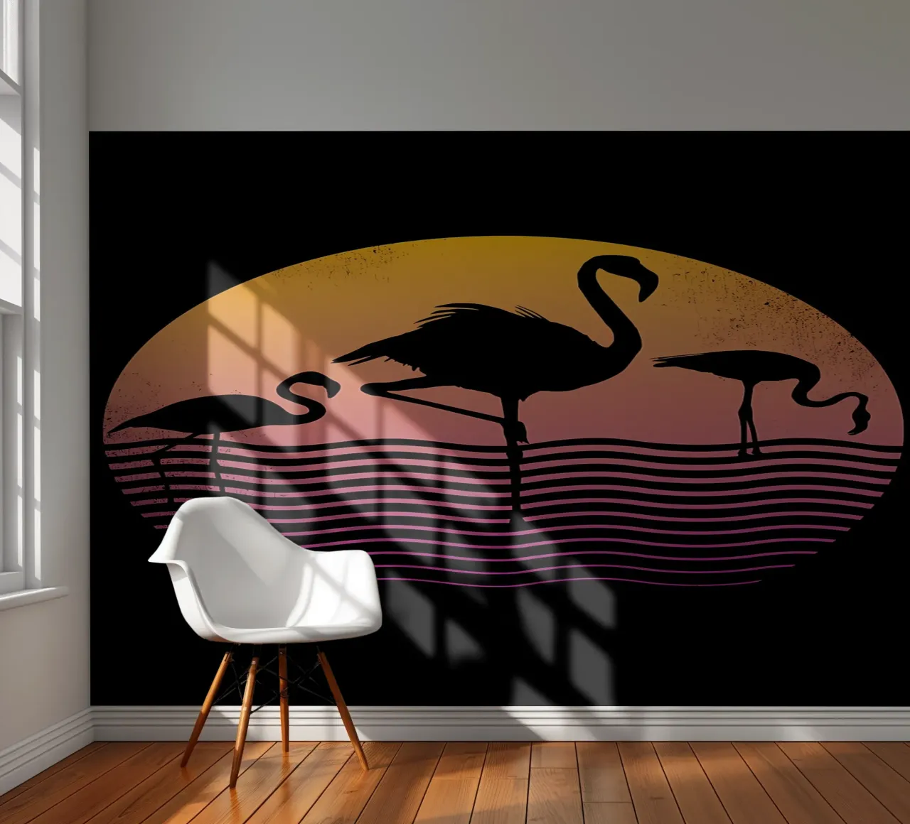 Flamingo-Sonnenuntergang Fototapete von James M Coyle