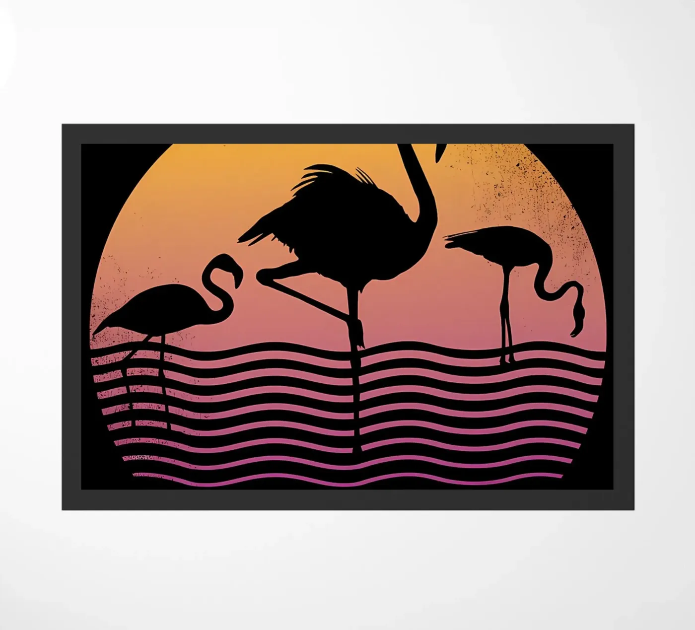 Flamingo-Sonnenuntergang Fußmatte von James M Coyle