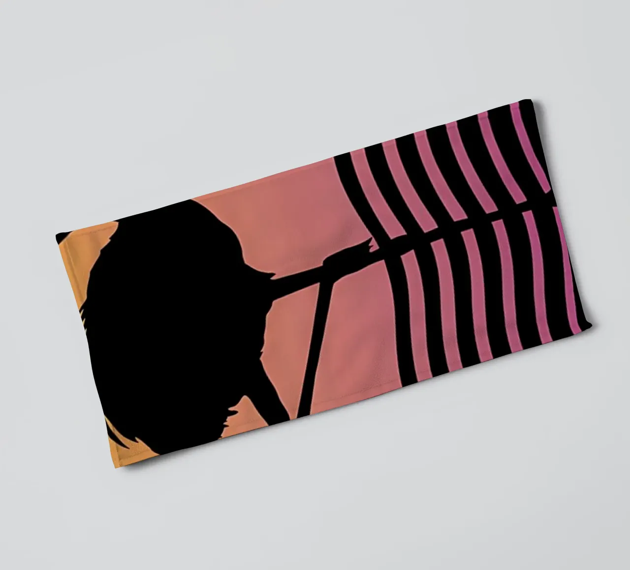 Flamingo Sunset towel by James M Coyle