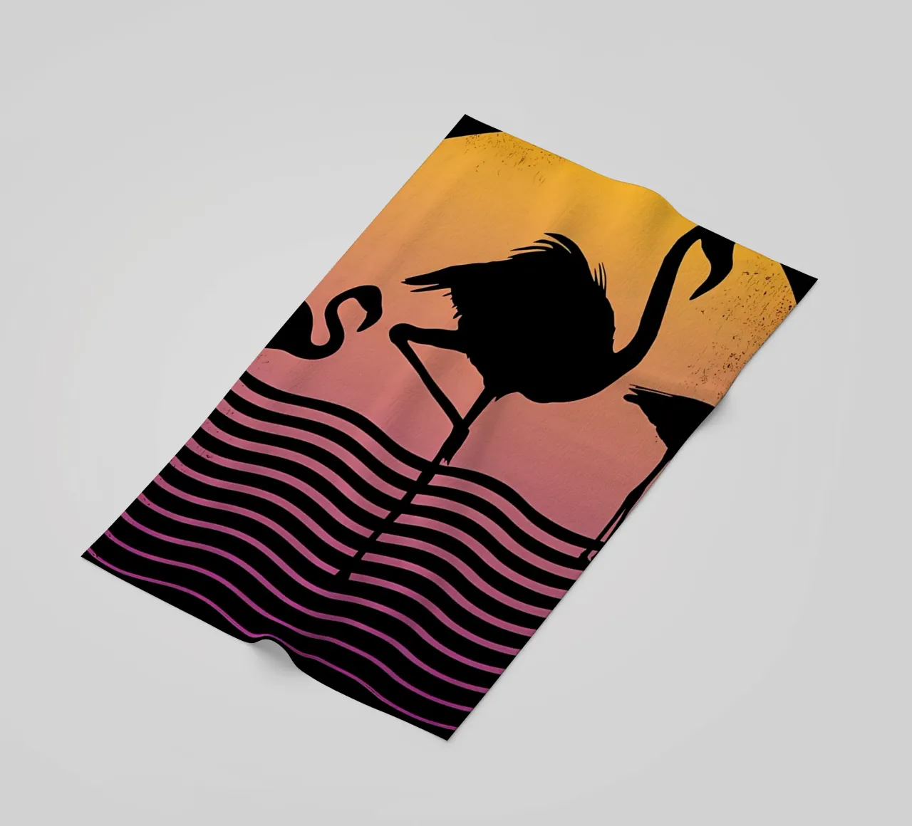 Flamingo Sunset telo mare da James M Coyle