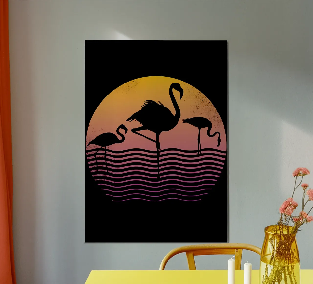 Flamingo Sunset poster da James M Coyle