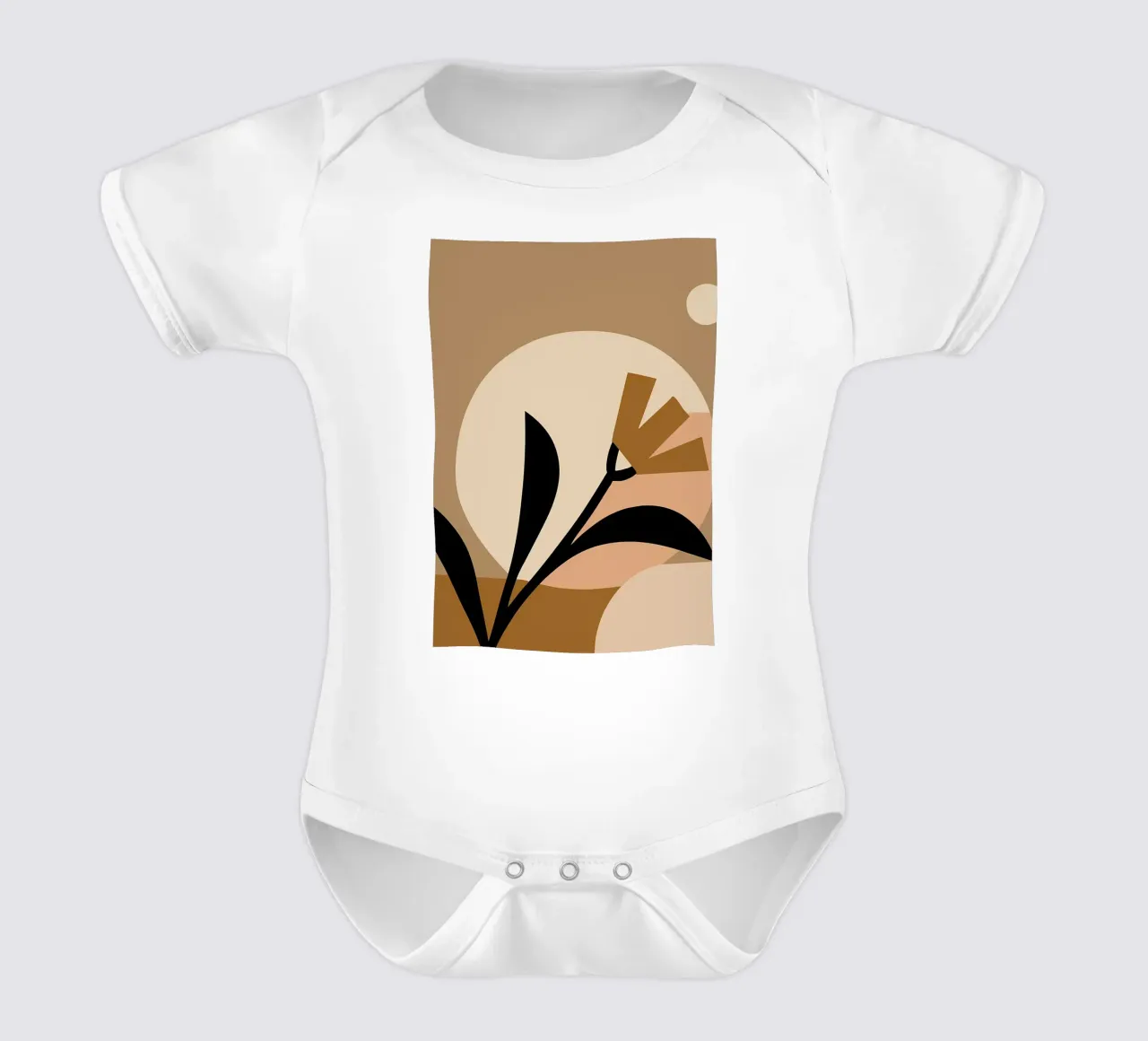 Fiore Sole Boho body neonato maniche corte da Rebecca Clark Wyrick