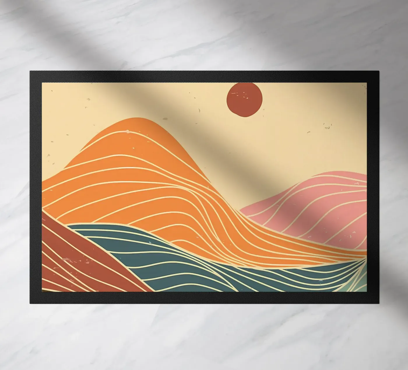 Mountain landscape doormat by James M Coyle