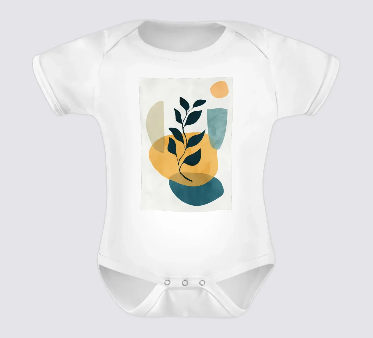 BOTANICA TROPICALE 13C body neonato maniche corte da Rebecca Clark Wyrick