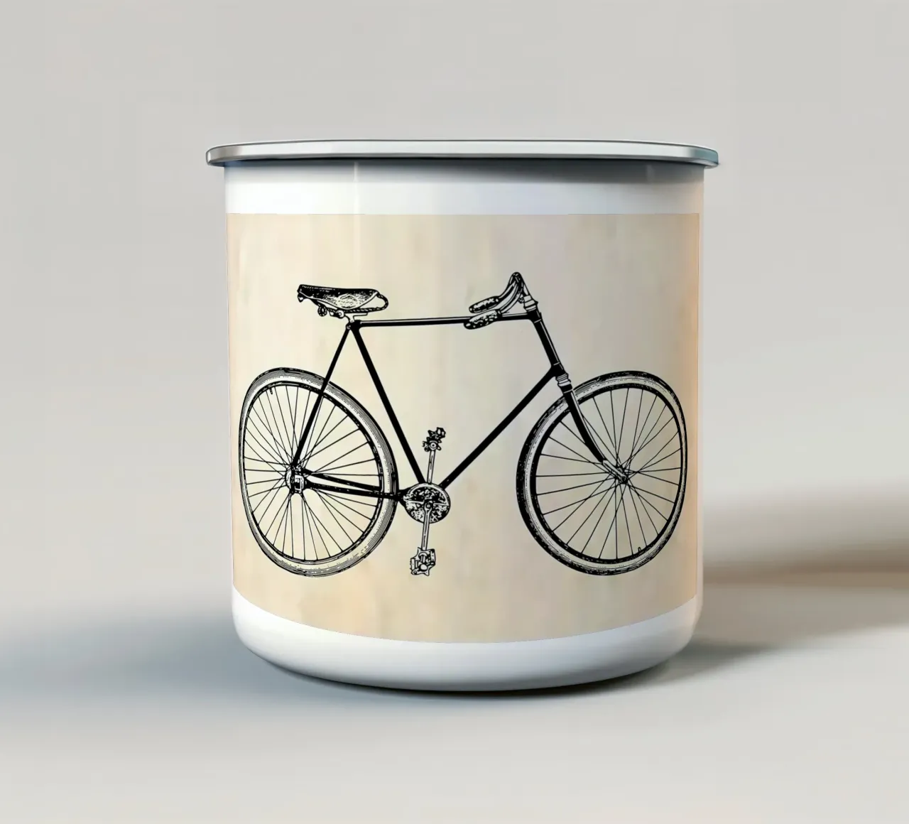 BICICLETTA D'EPOCA tazza in smalto da Albert S Jacob