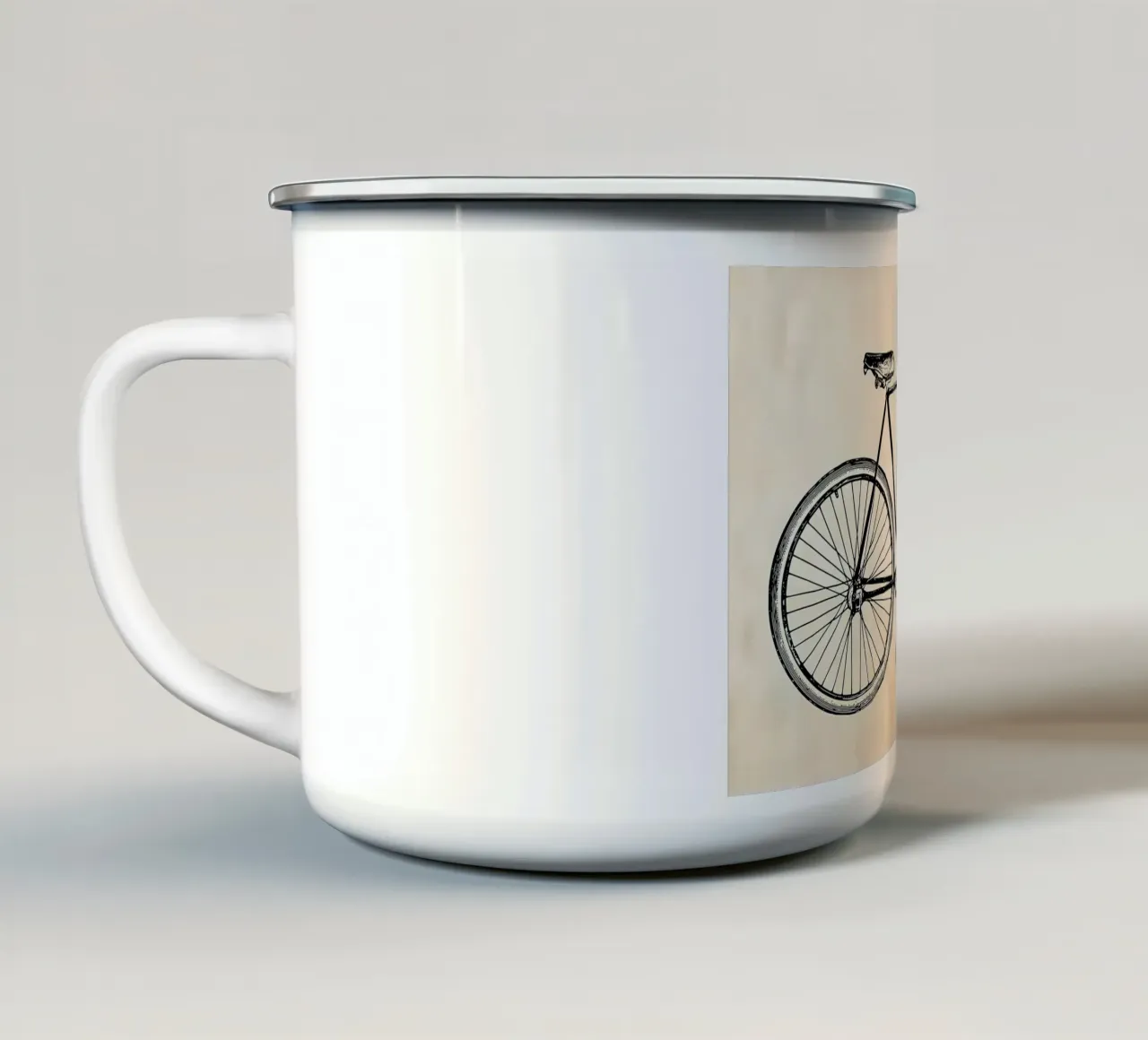 BICICLETTA D'EPOCA tazza in smalto da Albert S Jacob