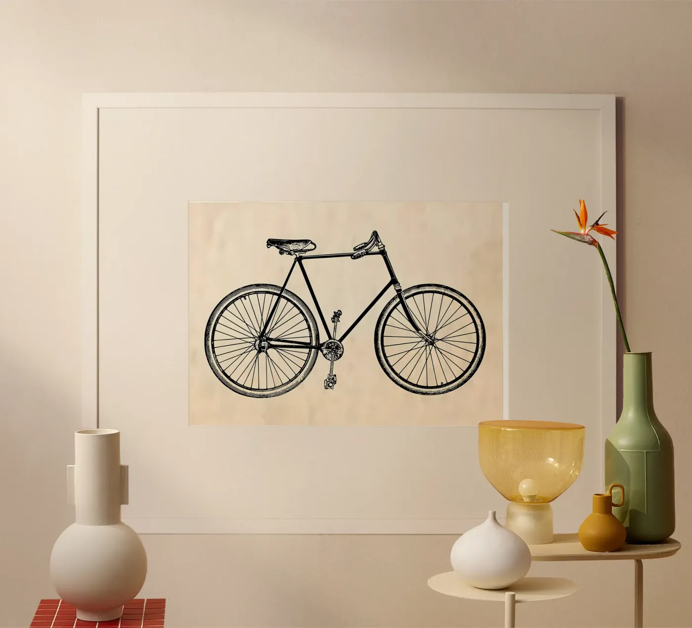 VINTAGE BICYCLE poster by Albert S Jacob