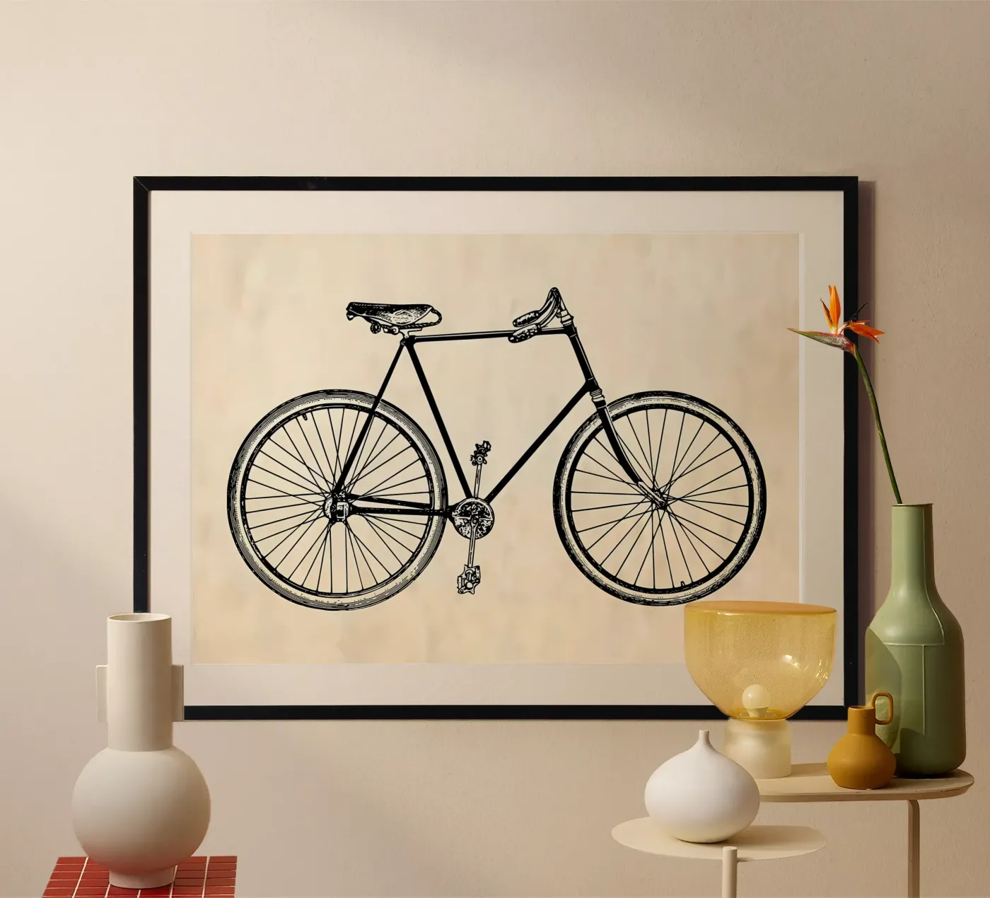 VINTAGE BICYCLE poster by Albert S Jacob