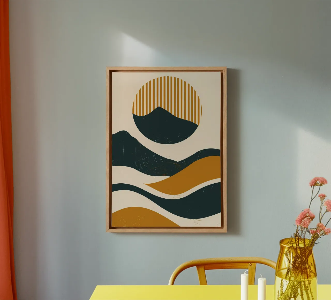 Paisaje onírico desértico lienzo con Marco flotante de James M Coyle