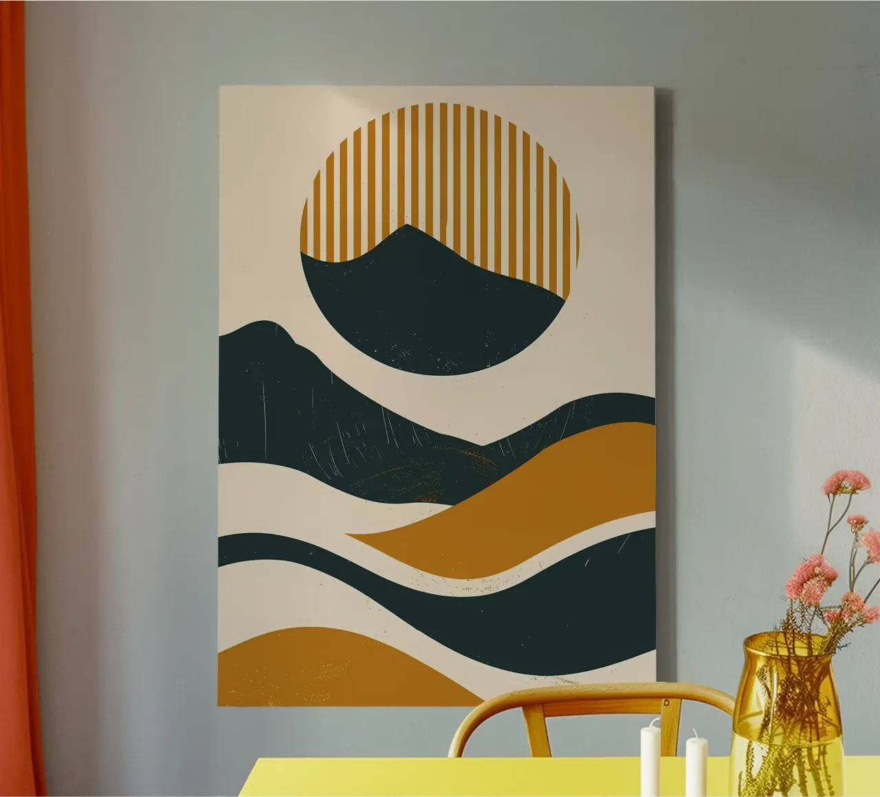 Paisaje onírico desértico lienzo con Marco flotante de James M Coyle