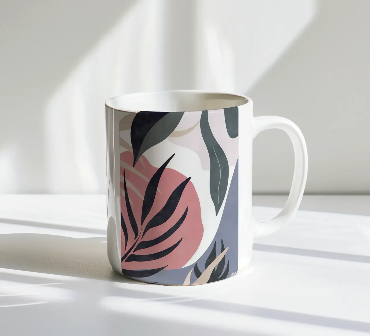 Peaceful Botanical ceramic mug by Rebecca Clark Wyrick