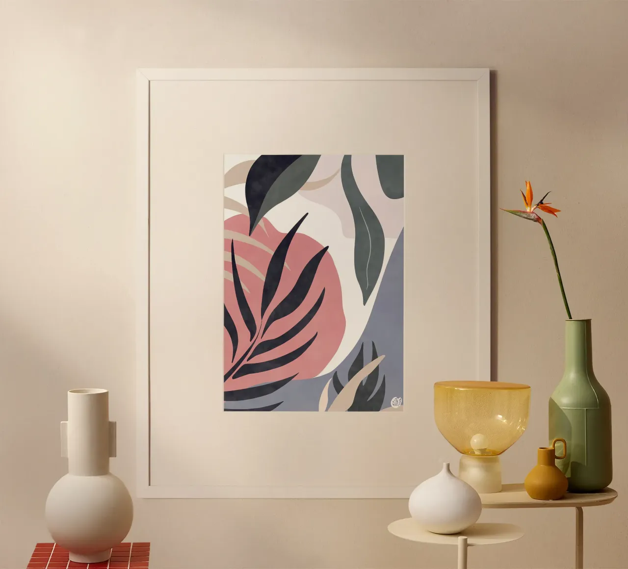 Botanica pacifica poster con telaio in alluminio da Rebecca Clark Wyrick