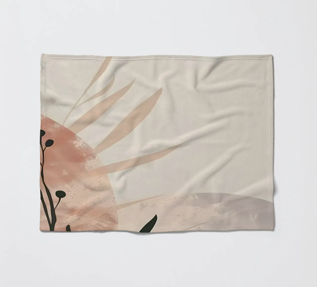 Floreale botanico astratto coperta in pile da Rebecca Clark Wyrick
