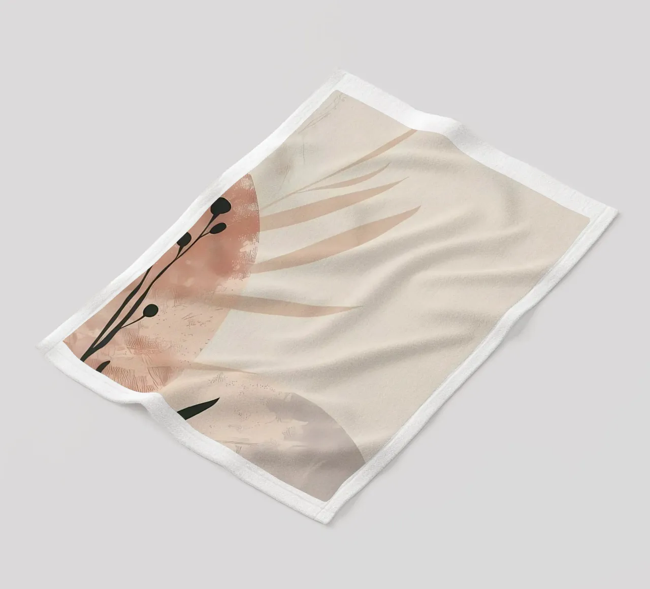 Floreale botanico astratto coperta in pile da Rebecca Clark Wyrick
