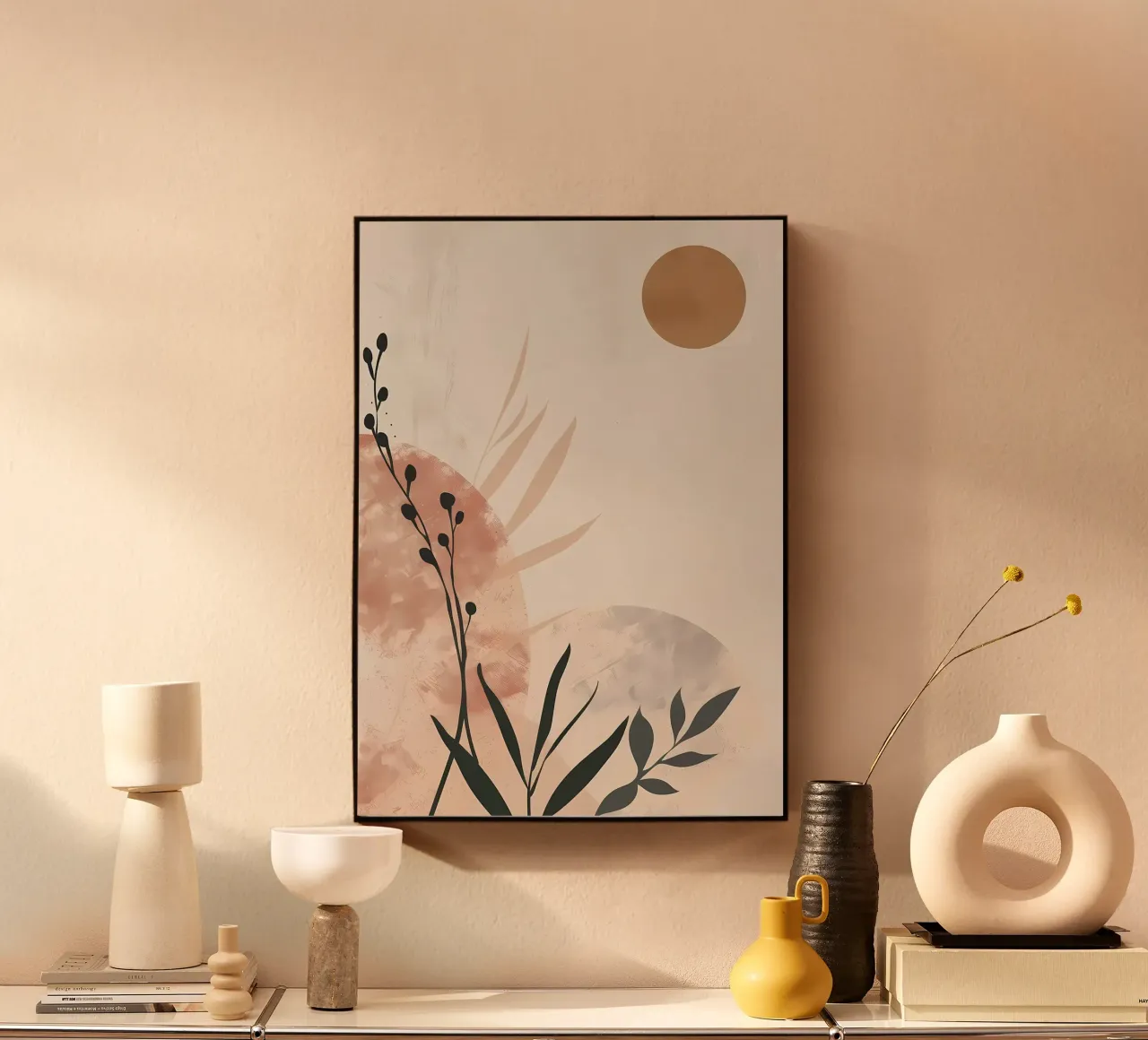 Floreale botanico astratto alluminio dibond da Rebecca Clark Wyrick