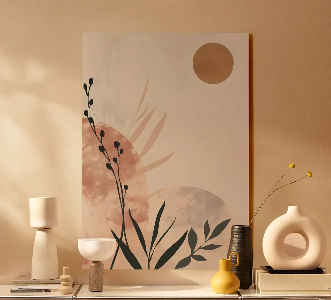 Floreale botanico astratto alluminio dibond da Rebecca Clark Wyrick