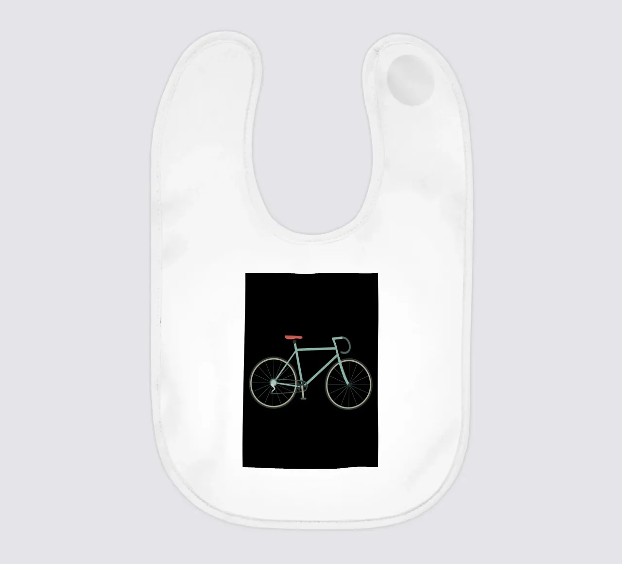 Bicycle mountain bike road baby bib by Albert S Jacob