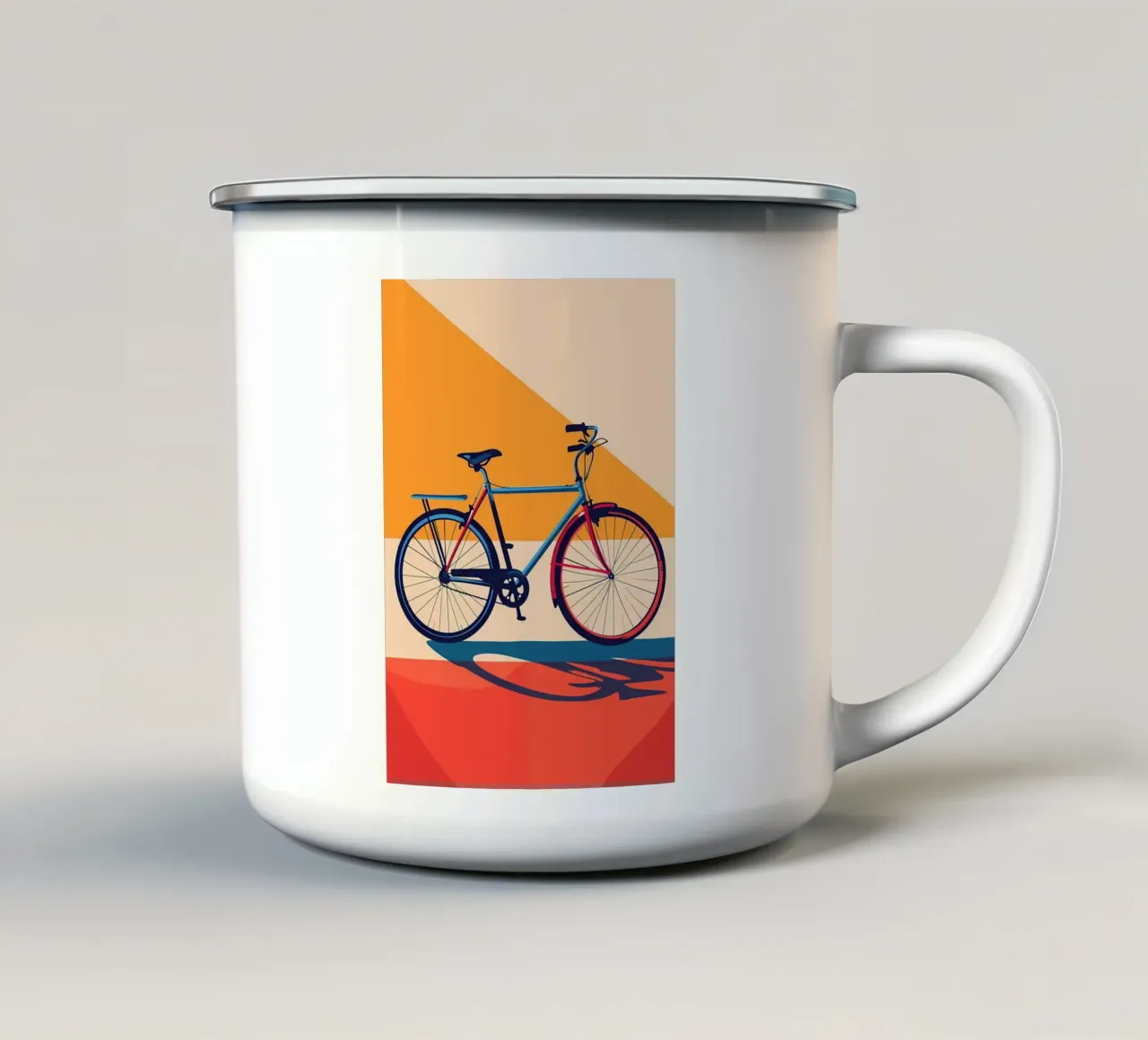 Bicicletta d'epoca tazza in smalto da Albert S Jacob