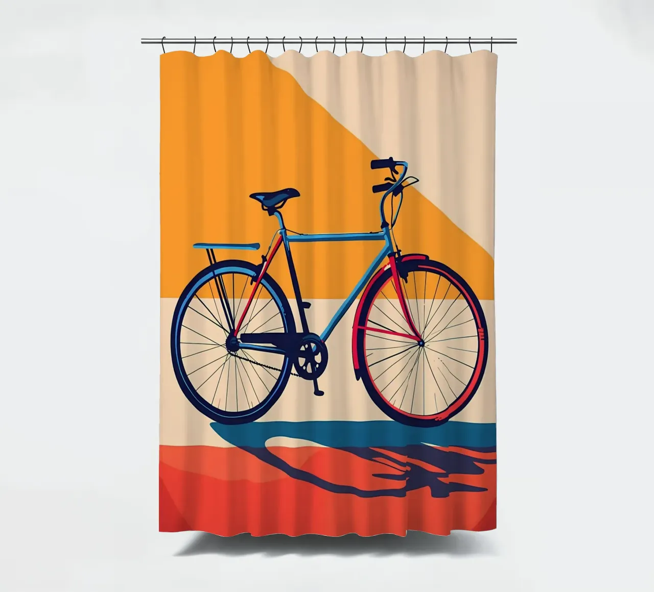 Oldtimer-Fahrrad Duschvorhang von Albert S Jacob