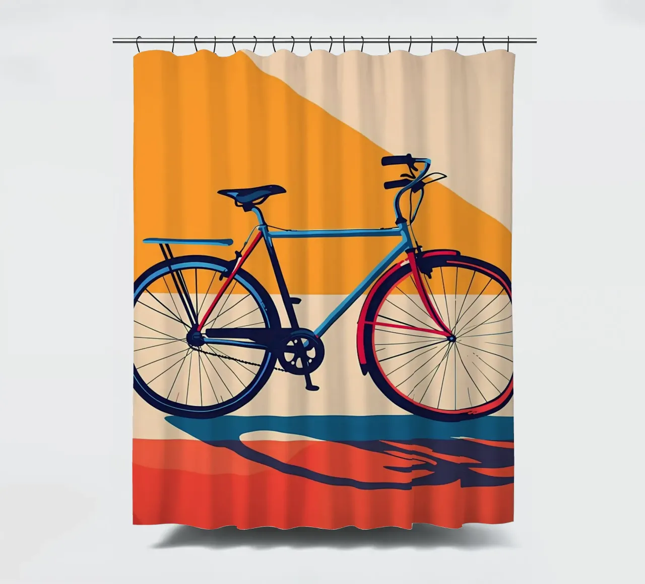Oldtimer-Fahrrad Duschvorhang von Albert S Jacob
