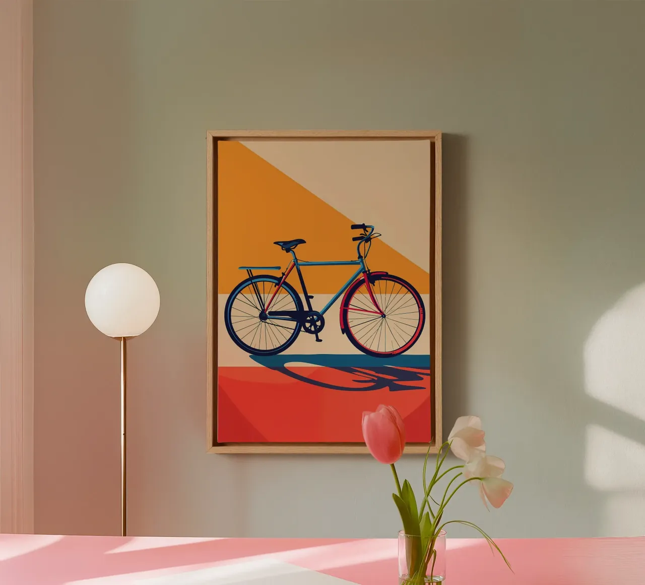Bicicletta d'epoca tela con Cornice a cassetta da Albert S Jacob