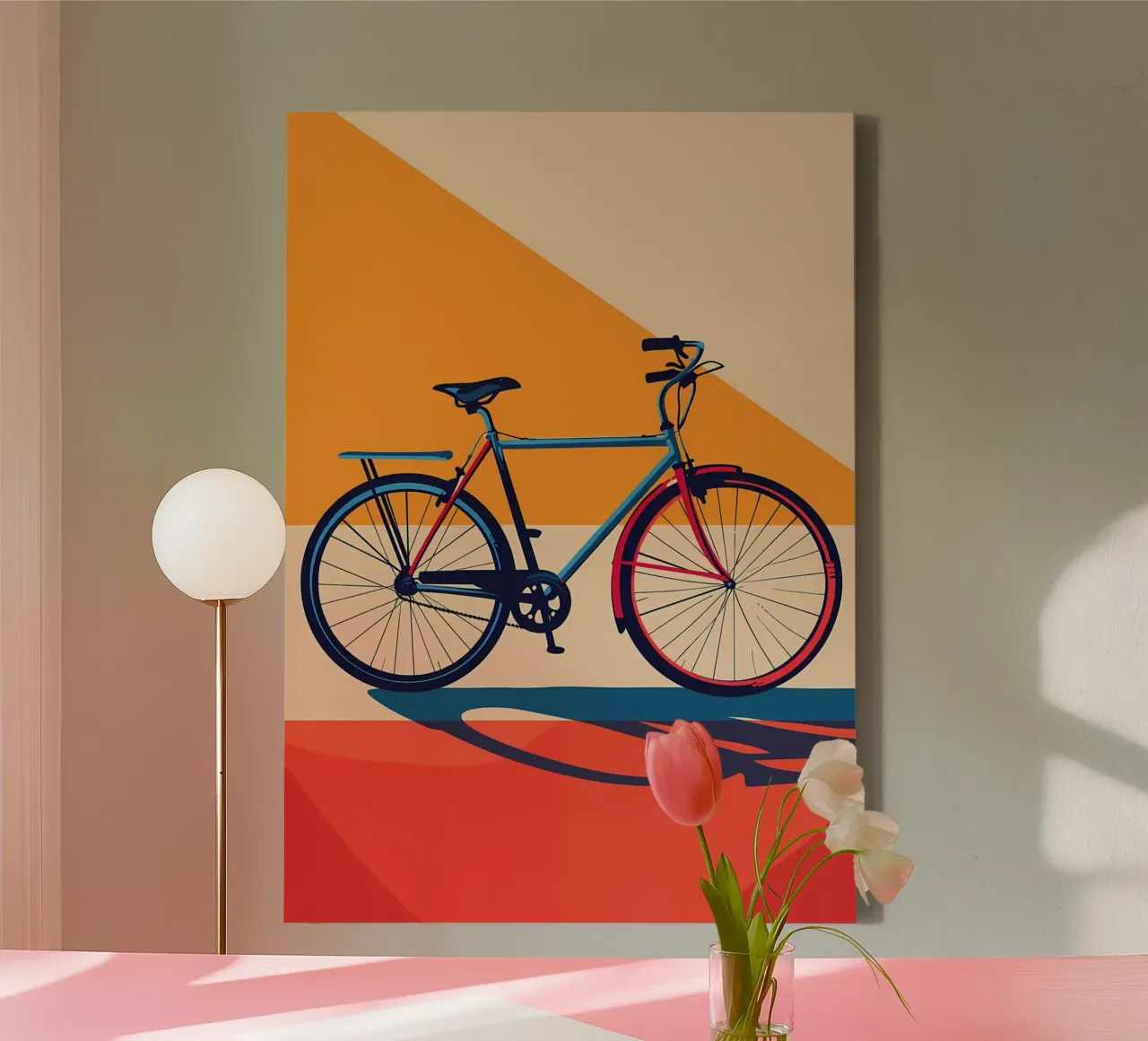 Bicicletta d'epoca tela con Cornice a cassetta da Albert S Jacob